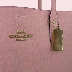 Coach Blush Pink Tote with Gold Accents